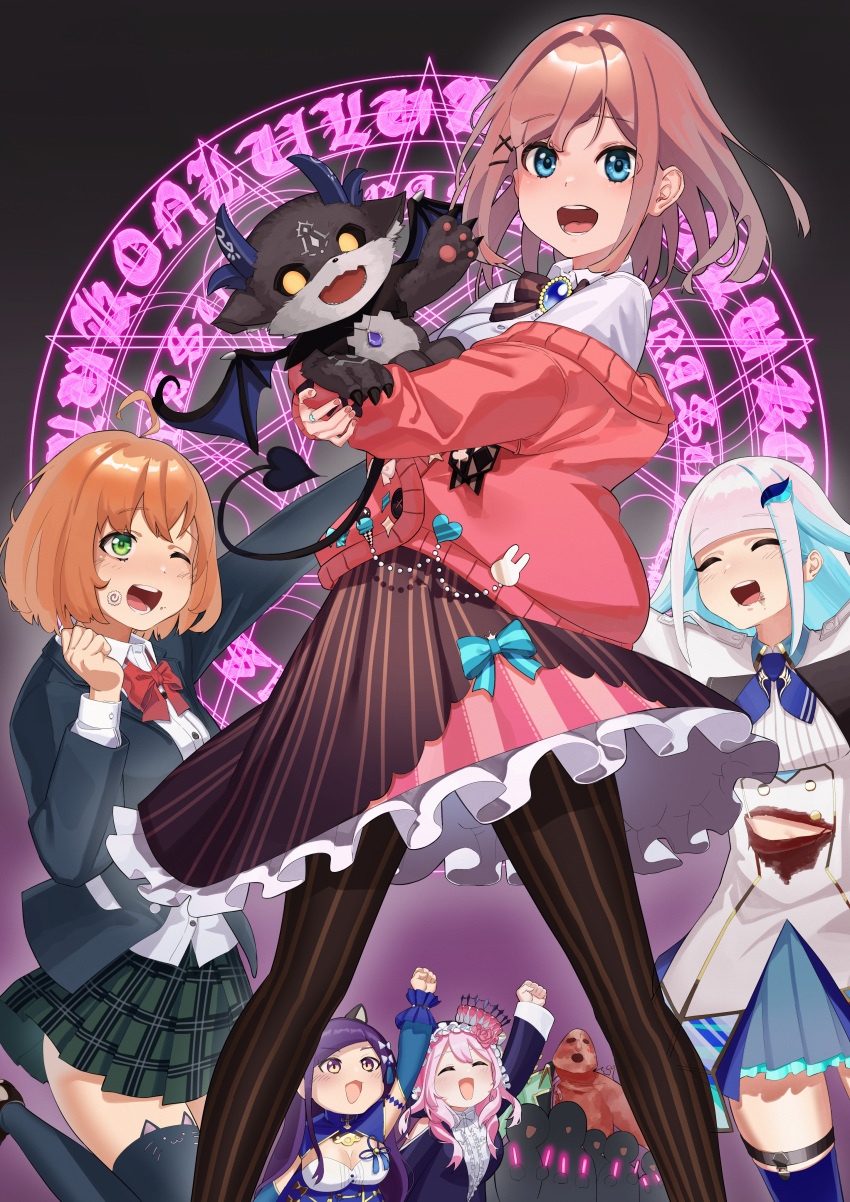 1other, 5girls, :3, :d, ;d, ^_^, ^o^, absurdres