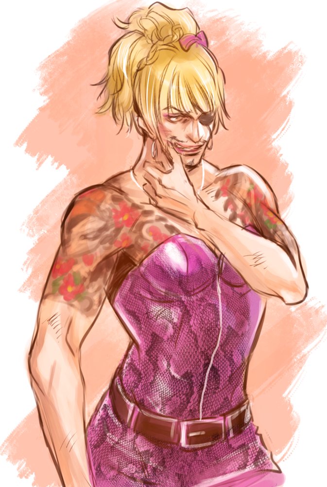 1boy, aomi_nekosuki, belt, belt_buckle, black_belt, blonde_hair, buckle, crossdressing