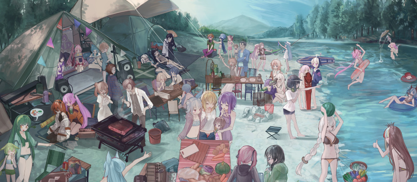 >_<, 2others, 6+boys, 6+girls, ?, a.i._voice, absurdres, adachi_rei