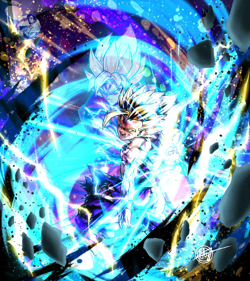 1boy, absurdres, aura, blonde_hair, blz_(blz151101), dragon_ball, dragon_ball_z, english_commentary