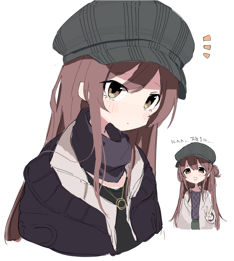 2girls, blush, cabbie_hat, cropped_torso, hat, idolmaster, idolmaster_shiny_colors, long_hair