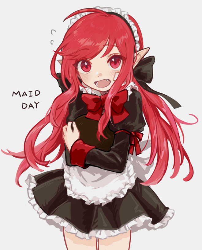 1girl, bare_legs, big_eyes, blush, dungeon_and_fighter, fang, female_mage_(dungeon_and_fighter), fluocae
