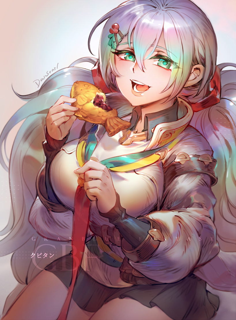 1girl, breasts, character_name, copyright_name, cupitan_(granblue_fantasy), dansearl, eating, food