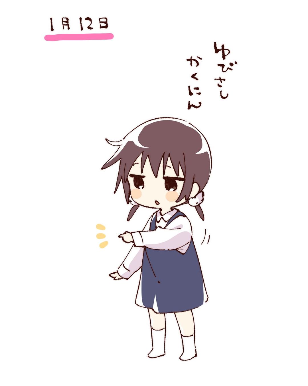 1girl, bangs, blue_dress, blush, brown_eyes, brown_hair, child, collared_shirt