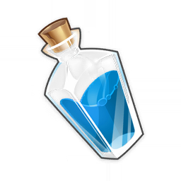 artist_request, blue_theme, bottle, bubble, commentary, english_commentary, game_cg, genshin_impact