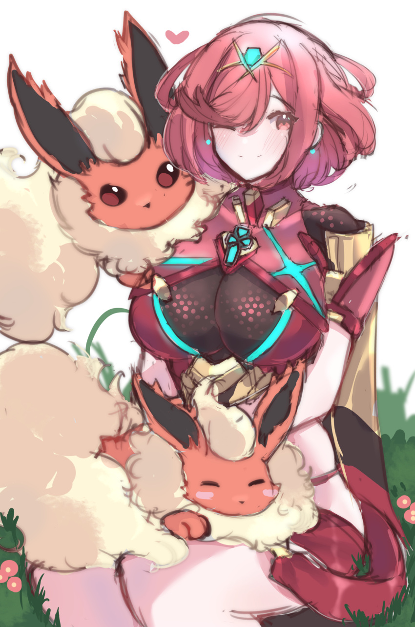 1girl, absurdres, bangs, black_gloves, breasts, chest_jewel, crossover, earrings