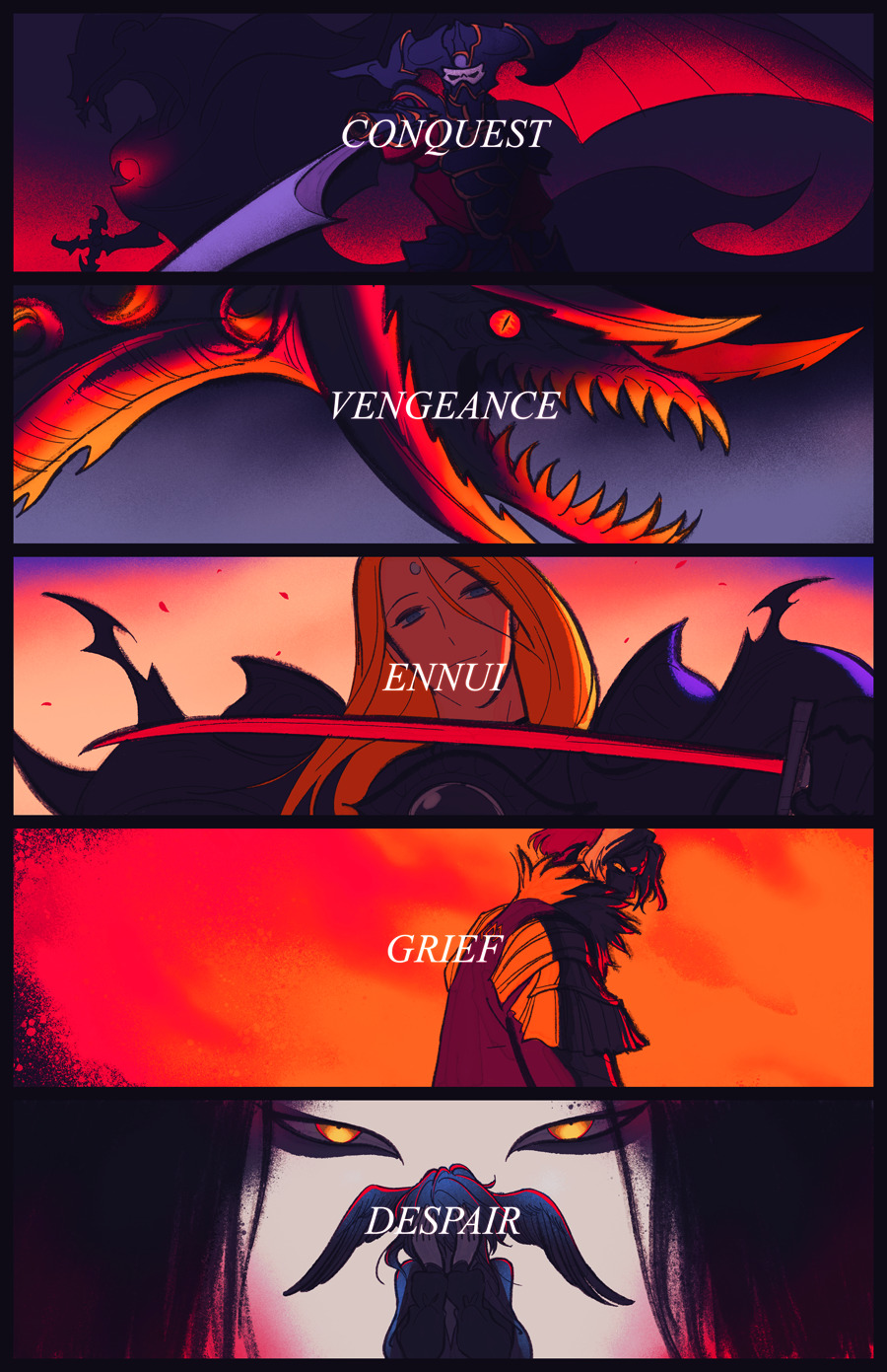 armor, blue_hair, claws, coat, covering_face, dragon, dreadwyrmtrance, emet-selch