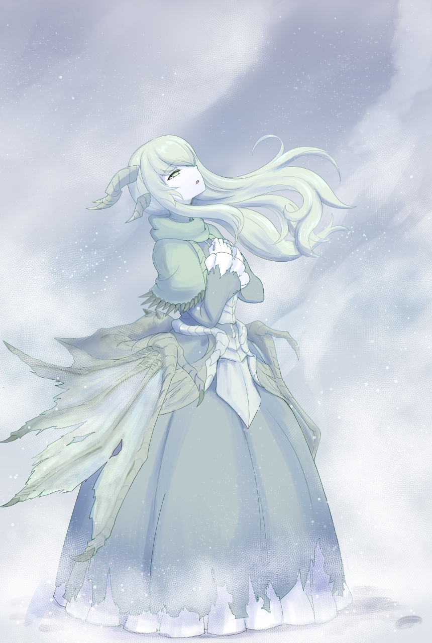 armor, armored_dress, broken_horn, dragon, dragon_girl, dress, genderswap, genderswap_(mtf)