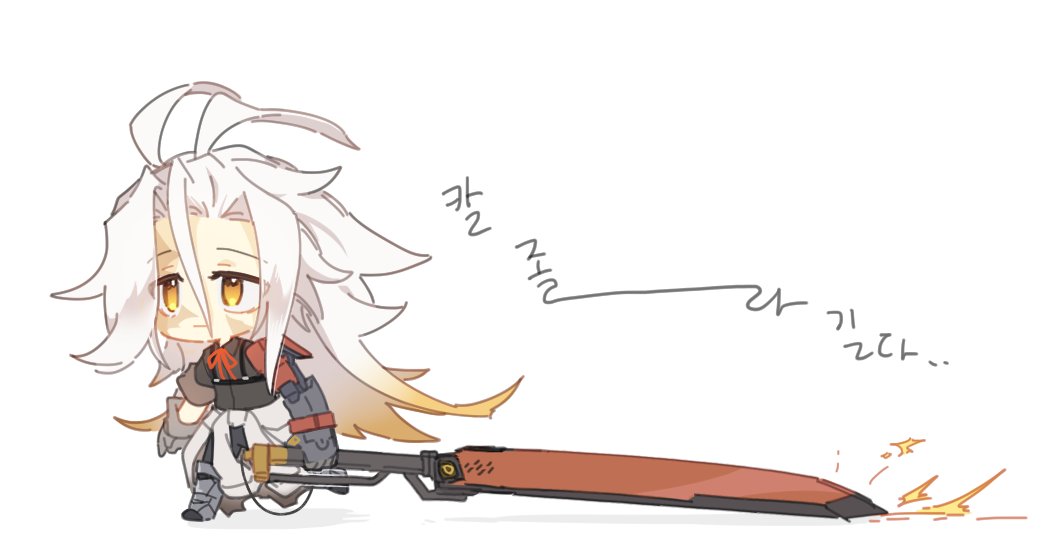 1girl, alchemy_stars, antenna_hair, blonde_hair, chibi, closed_mouth, coat, coat_around_waist