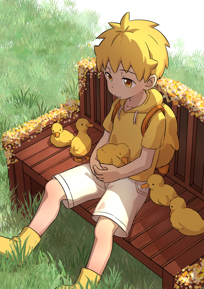 1boy, absurdres, amino_(aminor), animal, animal_bag, backpack, bag, bangs