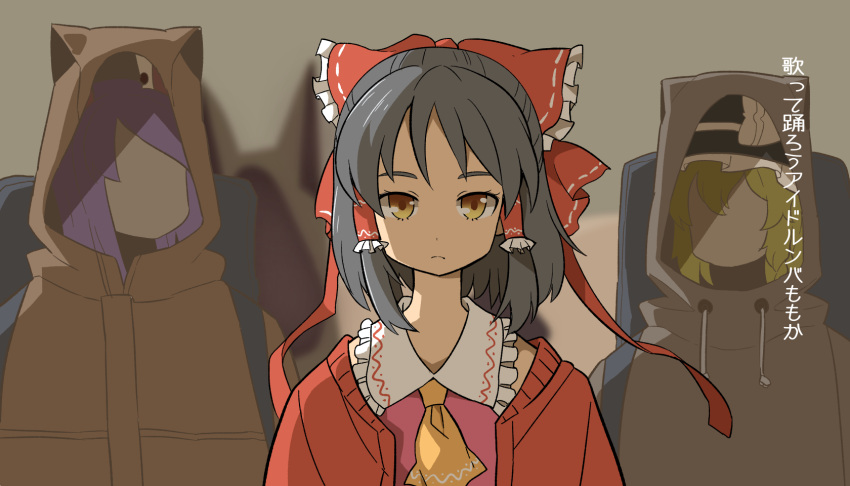 1girl, animal_ears, ascot, backpack, bag, bangs, black_bag, black_hair