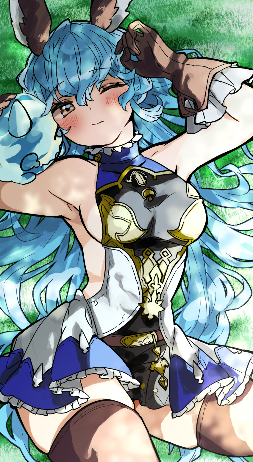 1girl, absurdres, animal_ears, backless_dress, backless_outfit, bangs, bare_shoulders, belt