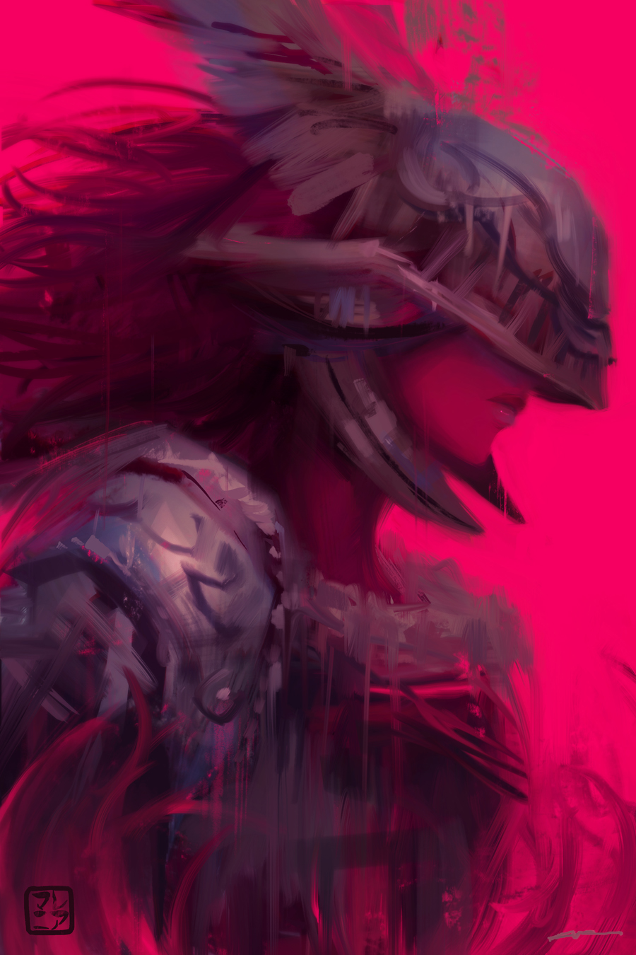 1girl, alex_chow, armor, cape, closed_mouth, covered_eyes, dress, elden_ring