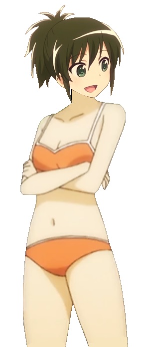 1girl, 2014, :d, bangs, bare_arms, bikini, blunt_bangs, blush