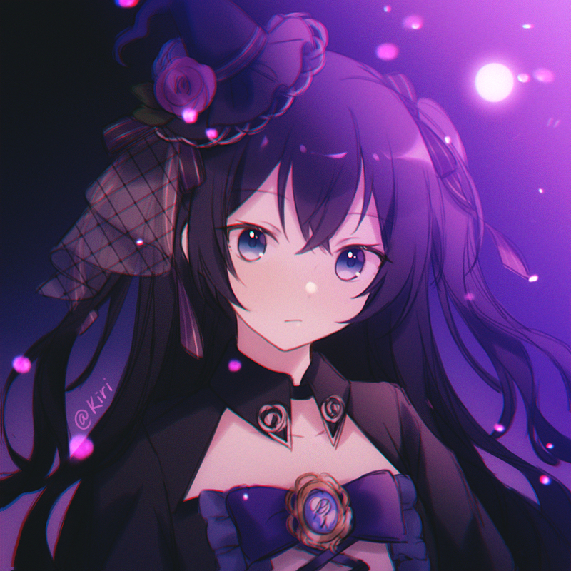 1girl, blue_eyes, bungou_stray_dogs, gothic_lolita, izumi_kyouka_(bungou_stray_dogs), lolita_fashion, looking_at_viewer, purple_hair