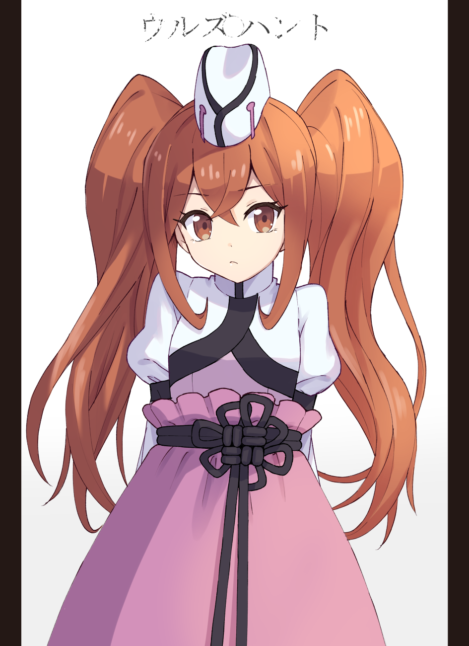 1girl, brown_eyes, brown_hair, character_request, eyebrows_visible_through_hair, frown, gundam, gundam_tekketsu_no_orphans