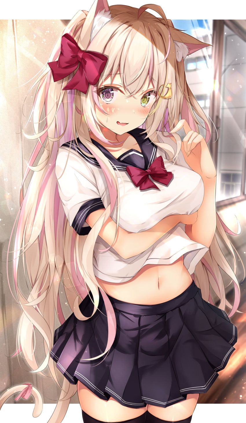 1girl, absurdres, amemiya_ayune, animal_ear_fluff, animal_ears, bangs, blush, cat_ears