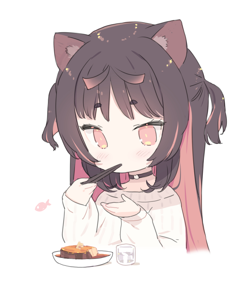 1girl, animal_ear_fluff, animal_ears, bangs, black_choker, black_hair, blade_(galaxist), blush