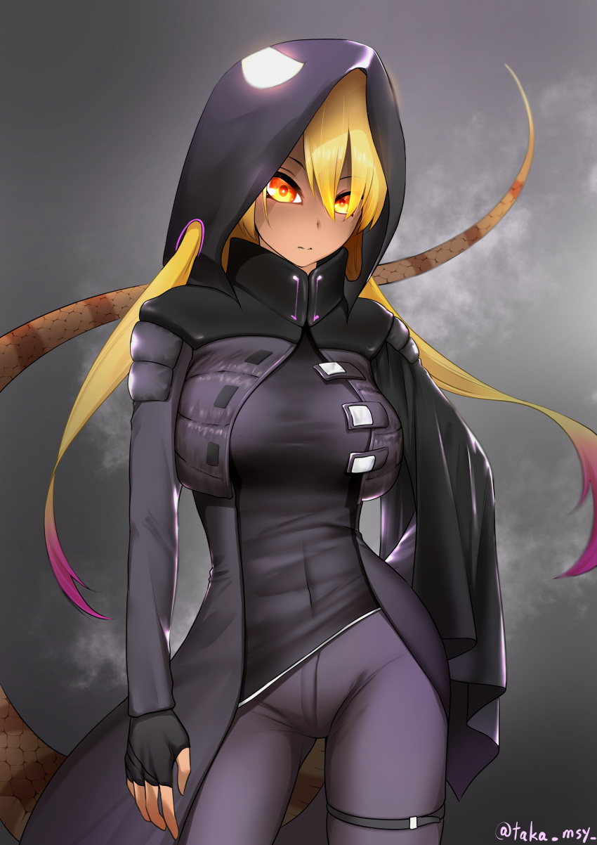 1girl, absurdres, alternate_costume, arm_at_side, bangs, blonde_hair, breasts, closed_mouth