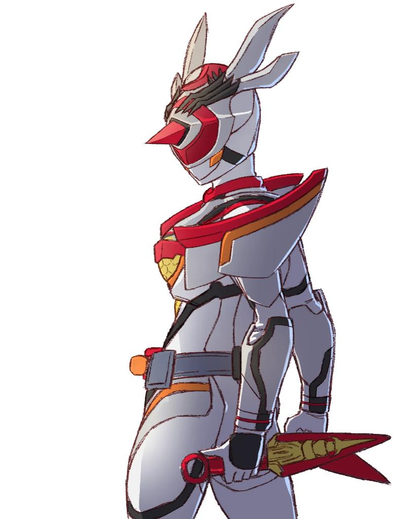 1girl, antennae, armor, belt, breastplate, driver_(kamen_rider), dual_wielding, holding