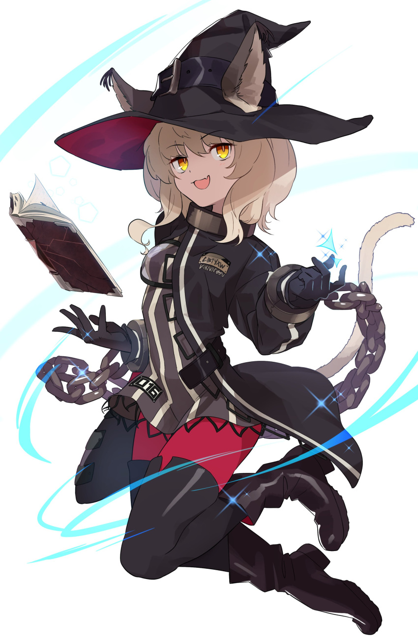1girl, absurdres, animal_ears, arknights, belt, black_coat, black_gloves, black_headwear