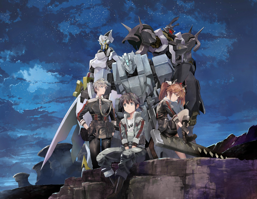 absurdres, aira_(buster_dress), aoi_haruto, astrantia, black_eyes, black_hair, black_jacket, blue_eyes