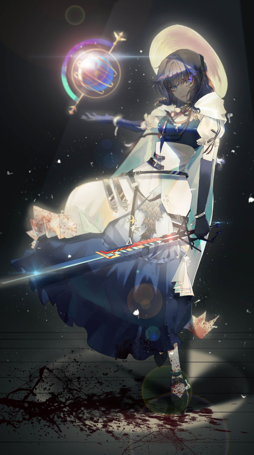 +_+, 1girl, absurdres, arknights, astesia_(arknights), astesia_(starseeker)_(arknights), astrolabe, belt
