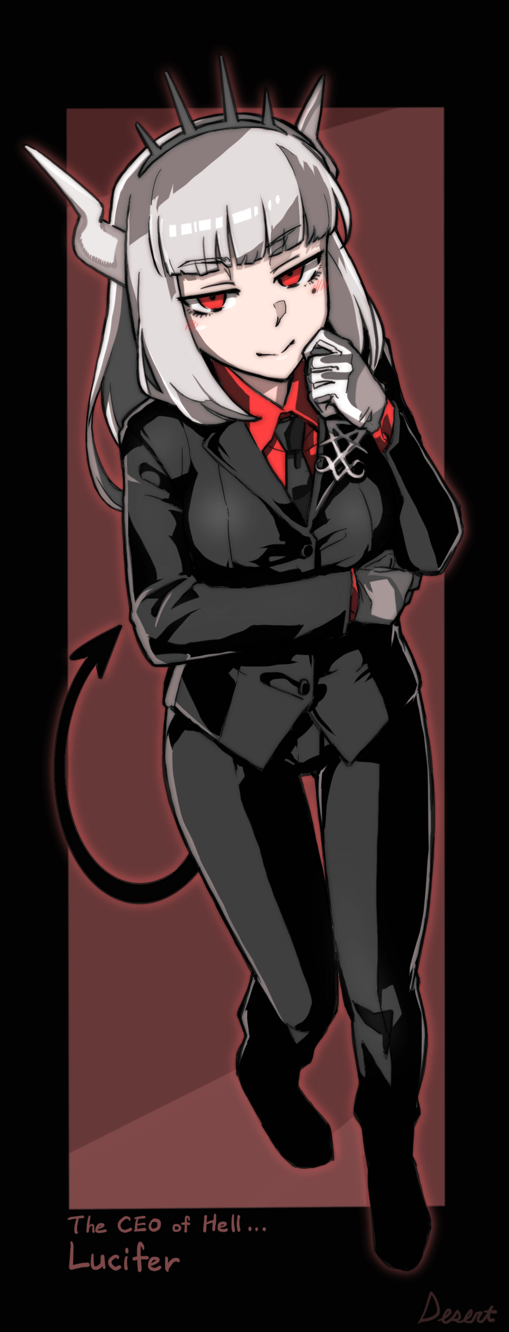 1girl, absurdres, air_glen, arm_under_breasts, bangs, black_footwear, black_jacket, black_necktie