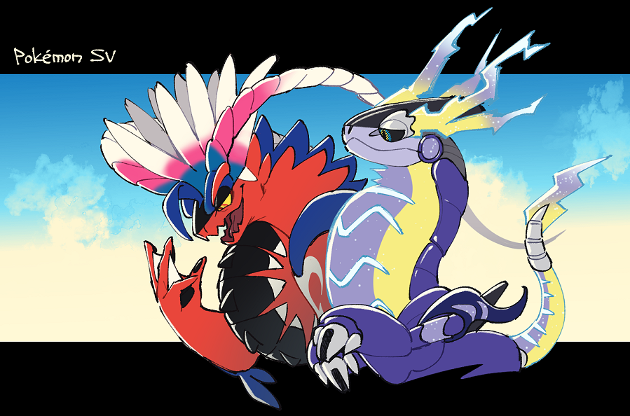 black_sclera, blue_sky, claws, closed_mouth, colored_sclera, crossed_arms, feather_hair, feathered_dragon