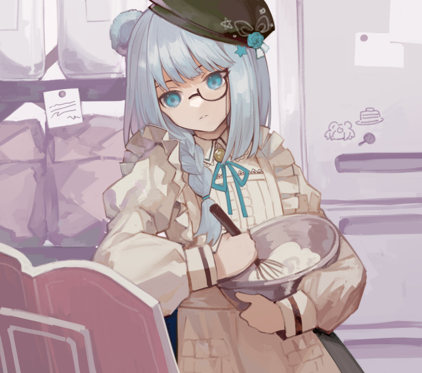 1girl, absurdres, alternate_costume, animal_ears, arknights, bangs, bear_ears, bear_girl