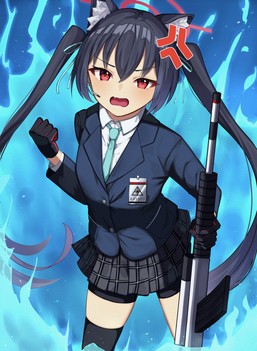 1girl, absurdres, animal_ear_fluff, animal_ears, bangs, bao_(s_888), bike_shorts, black_gloves