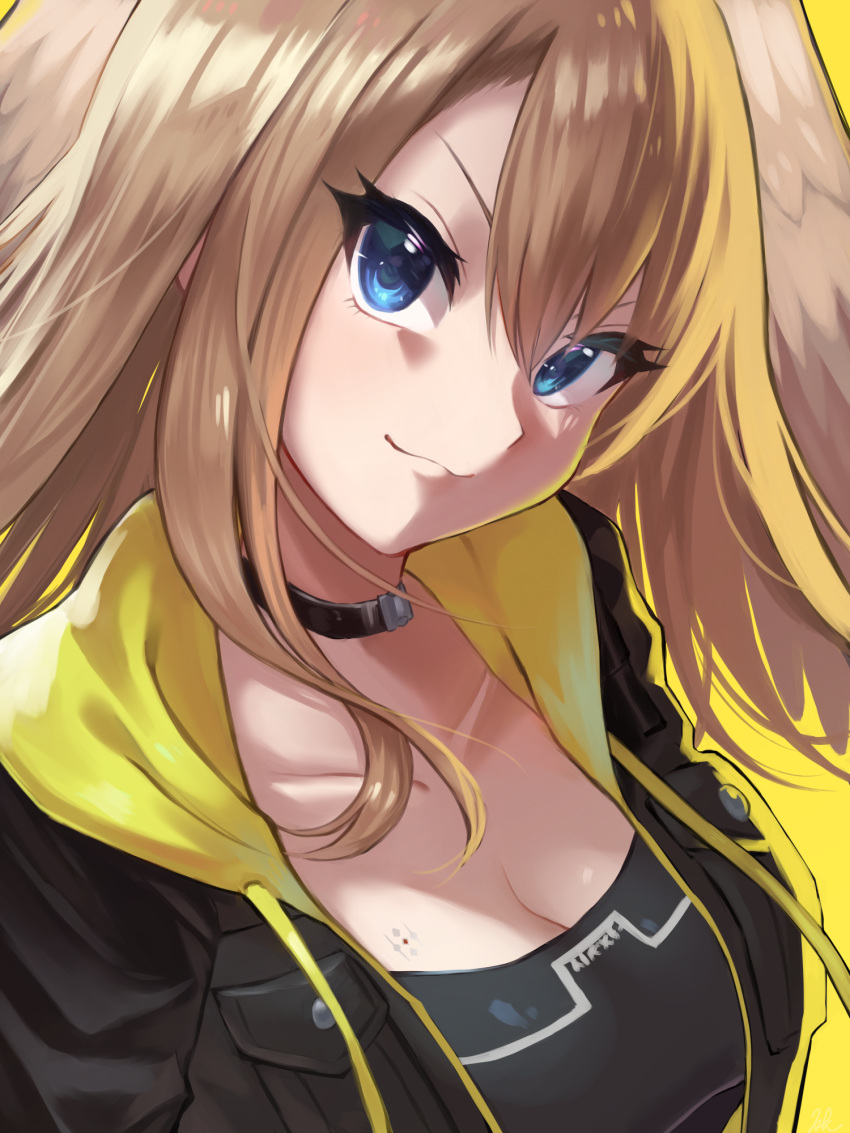 1girl, black_bodysuit, blue_eyes, blue_pupils, bodysuit, breast_tattoo, breasts, eunie_(xenoblade)