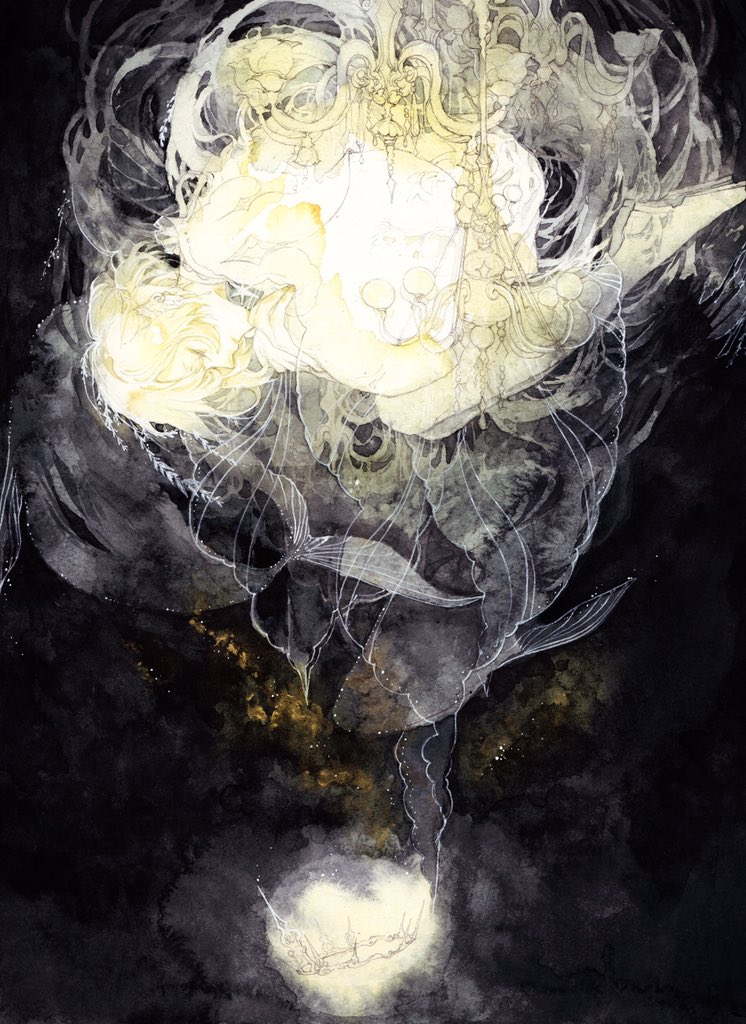 1other, androgynous, black_background, blonde_hair, bob_cut, boots, chandelier, closed_eyes