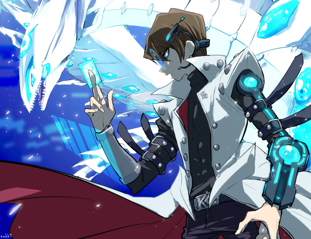 1boy, armlet, bangs, belt, black_pants, blue_eyes, brown_hair, card