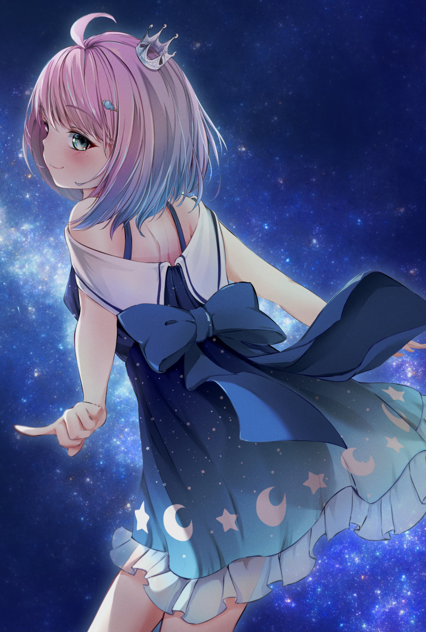 1girl, absurdres, crown, dress, highres, himemori_luna, hololive, kurony_(sirony)