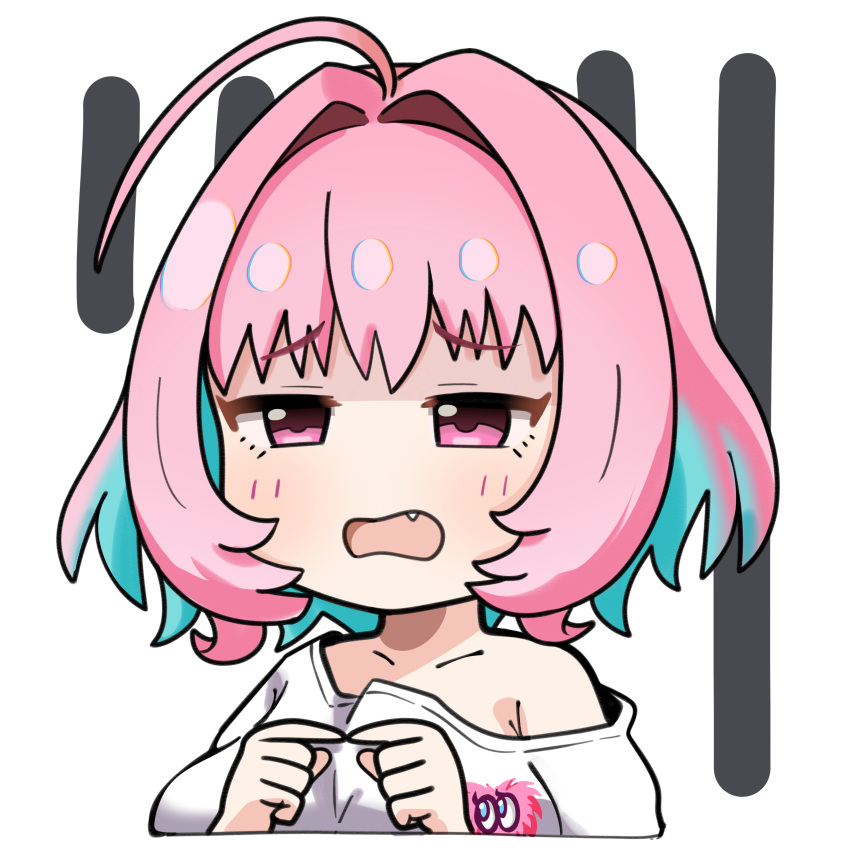 1girl, absurdres, ahoge, bangs, breasts, chibi, collarbone, eyebrows_visible_through_hair