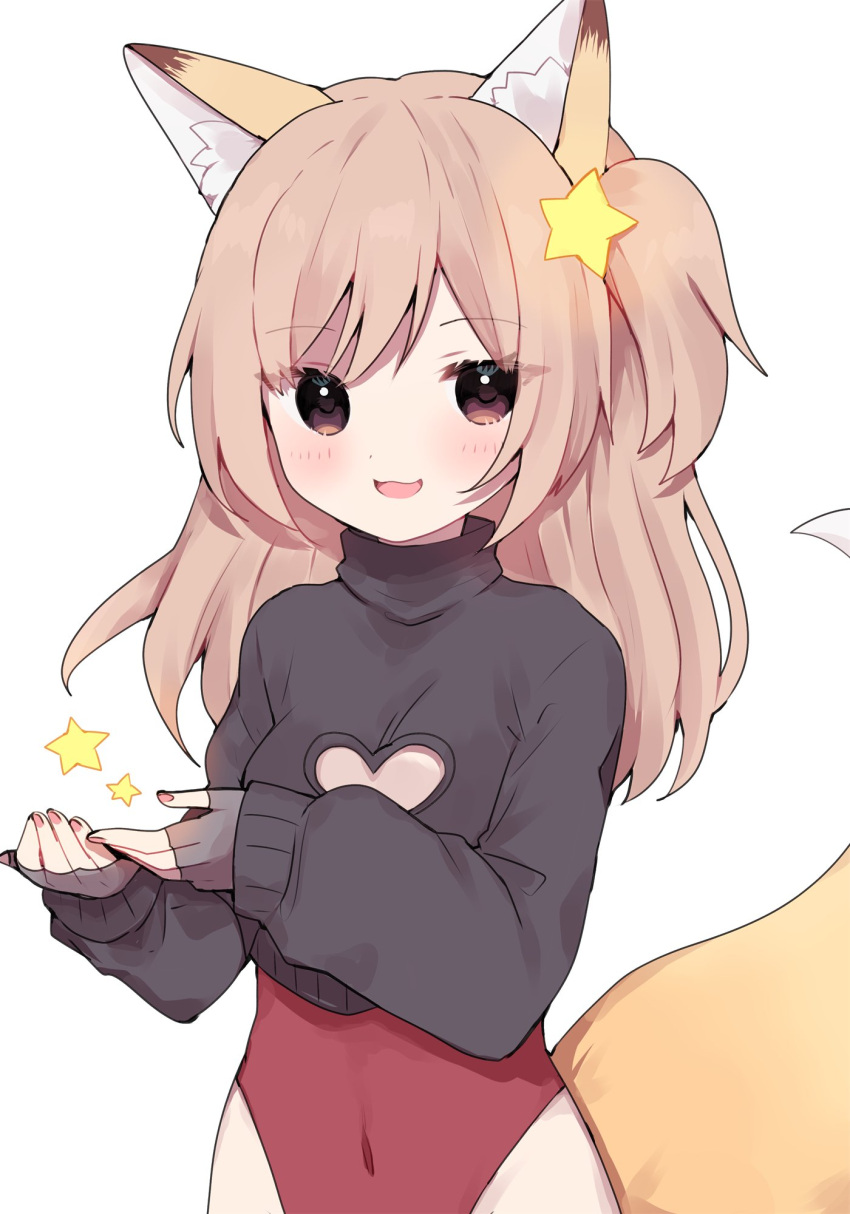 1girl, animal_ear_fluff, animal_ears, annytf, black_gloves, black_sweater, brown_eyes, brown_hair