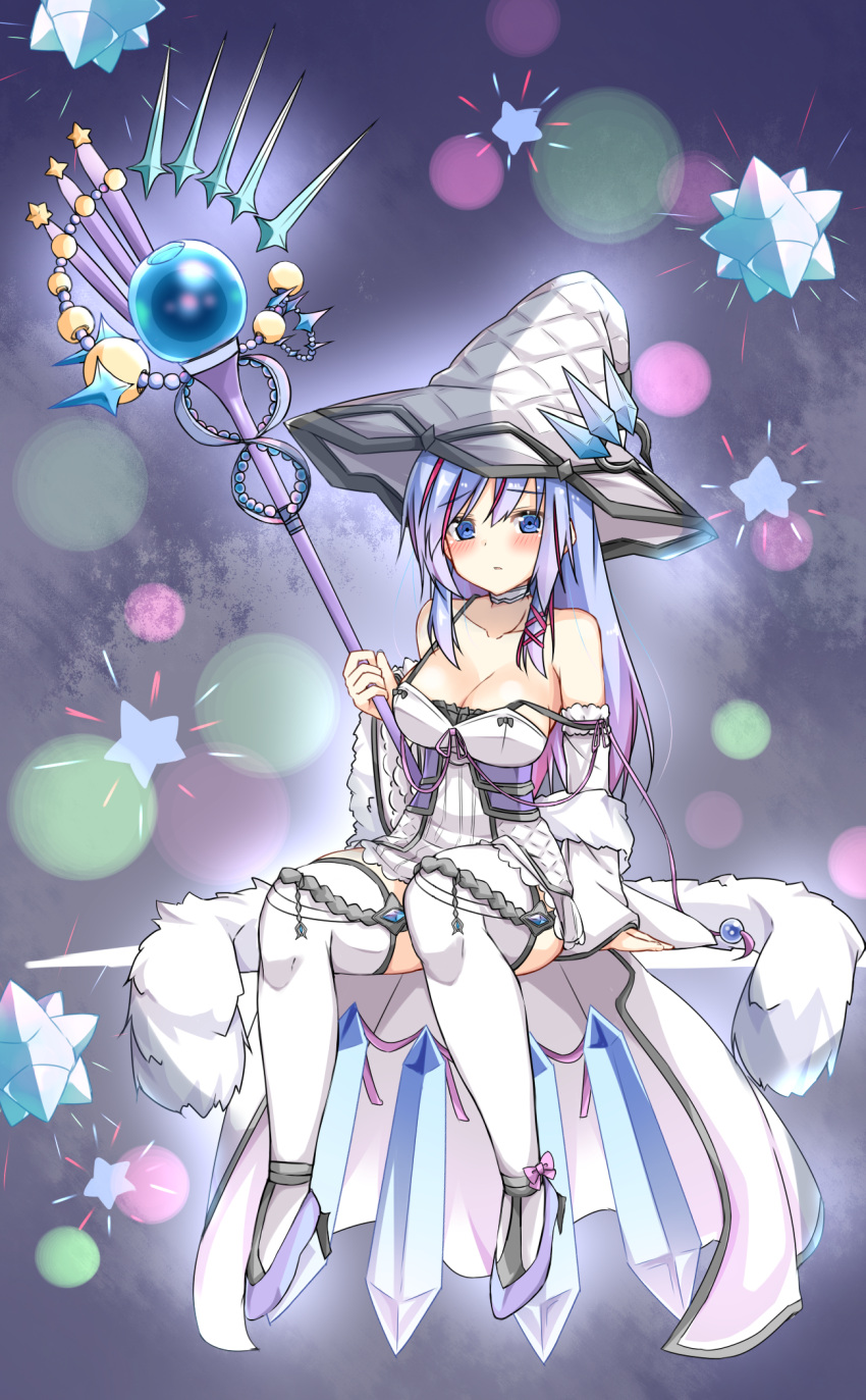 1girl, blue_eyes, blue_hair, blush, breasts, dot_nose, hat, highres
