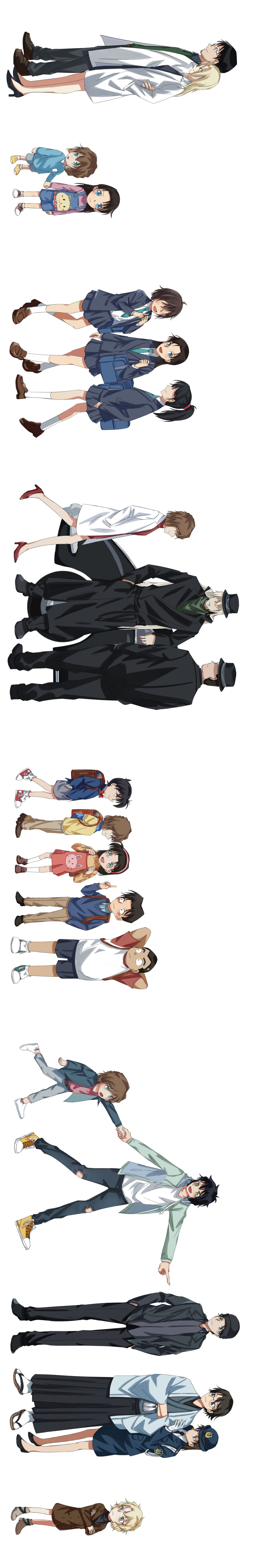 1758342863, 6+boys, 6+girls, absurdres, age_progression, akai_shuuichi, aqua_eyes, backpack
