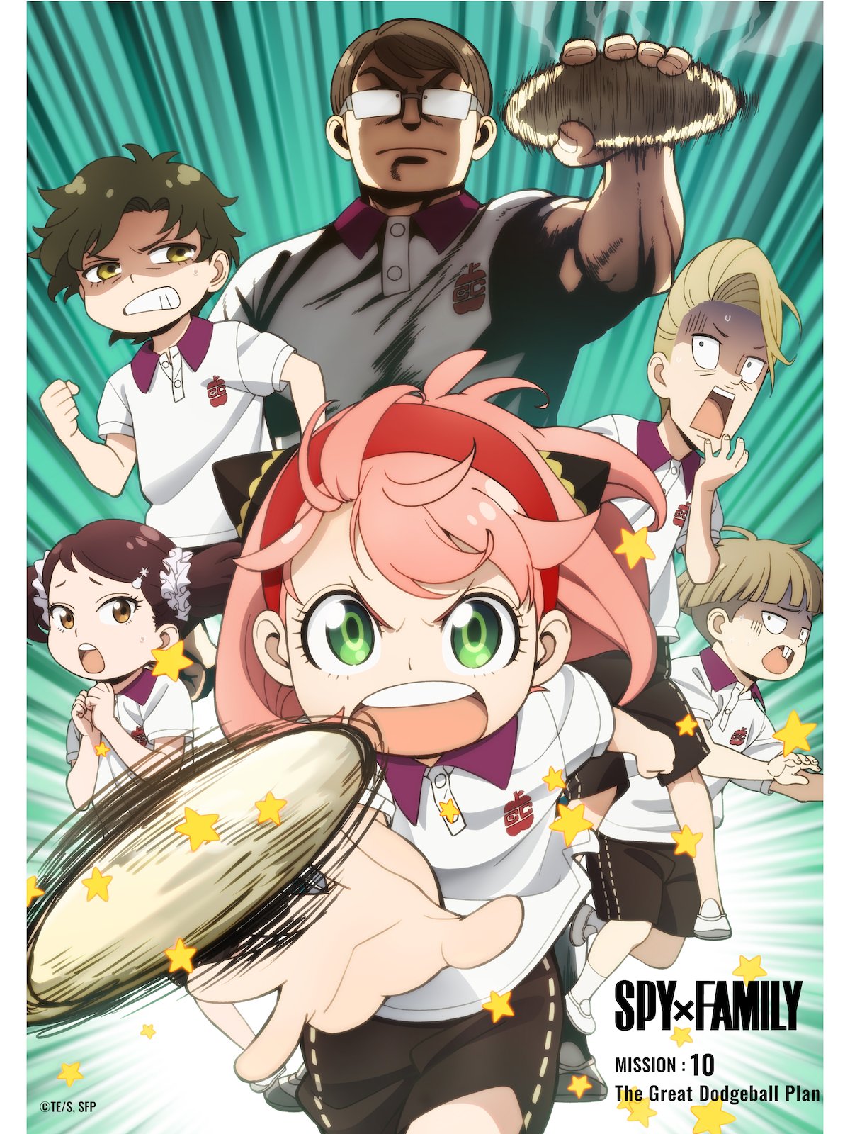 2girls, 4boys, anya_(spy_x_family), ball, becky_blackbell, bill_watkins, black_hair, blonde_hair