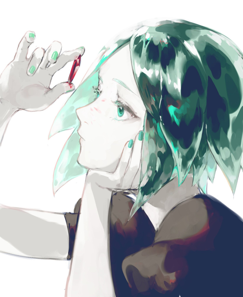 1other, akuta_vi, androgynous, aqua_eyes, aqua_hair, bangs, cinnabar, colored_skin