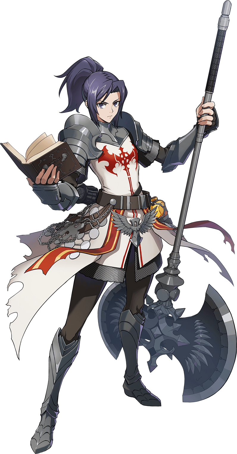 1girl, armor, armored_boots, axe, battle_axe, belt, book, boots