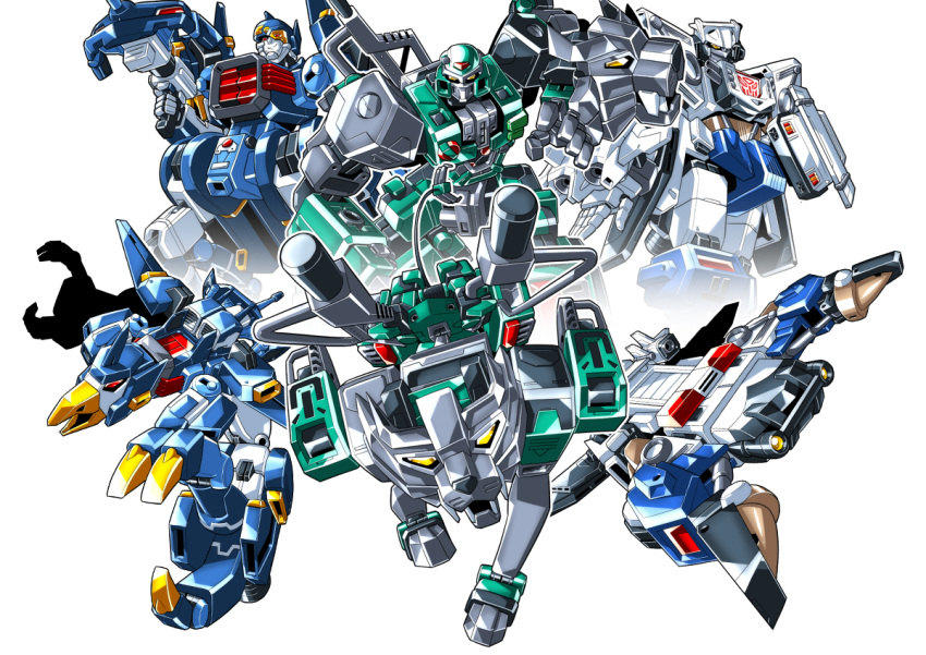 autobot, cable, cable_tail, clenched_hand, fangs, flying, gun, holding, holding_gun, holding_weapon, kouichi_(kouichi-129), looking_ahead, looking_at_viewer, looking_down, mecha, mechanical_tail, no_humans, open_hand, prowl_(transformers), red_eyes, redesign, science_fiction, side_burn_(transformers), smile, tail, thrusters, transformers, transformers_car_robots, weapon, white_background, x-brawn, yellow_eyes