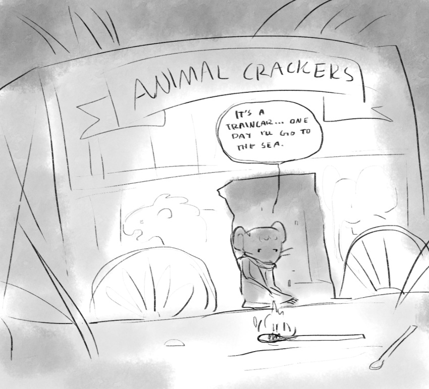 animal_crackers, box, elena-illustration, fire, greyscale, matches, murky_(pathologic), pathologic