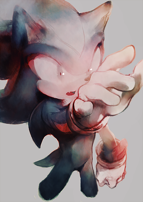 1boy, animal_ears, animal_nose, aoki_(fumomo), black_hair, chest_hair, fang, gloves