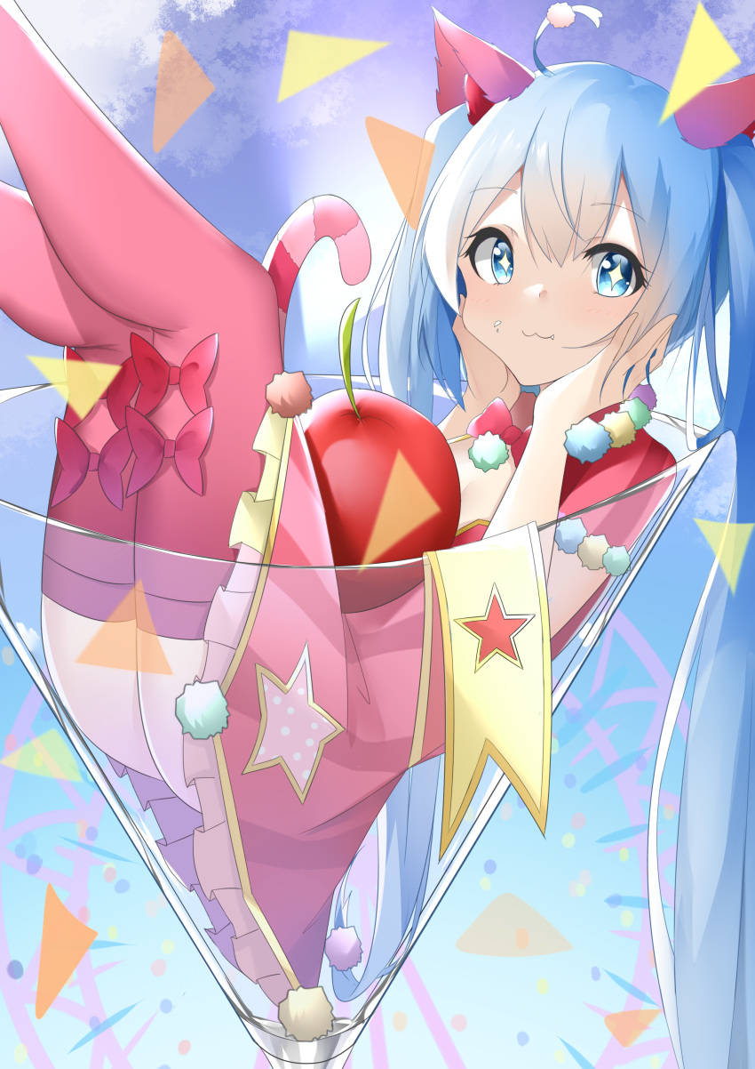 1girl, absurdres, bangs, blue_eyes, blue_hair, bow, bowtie, breasts