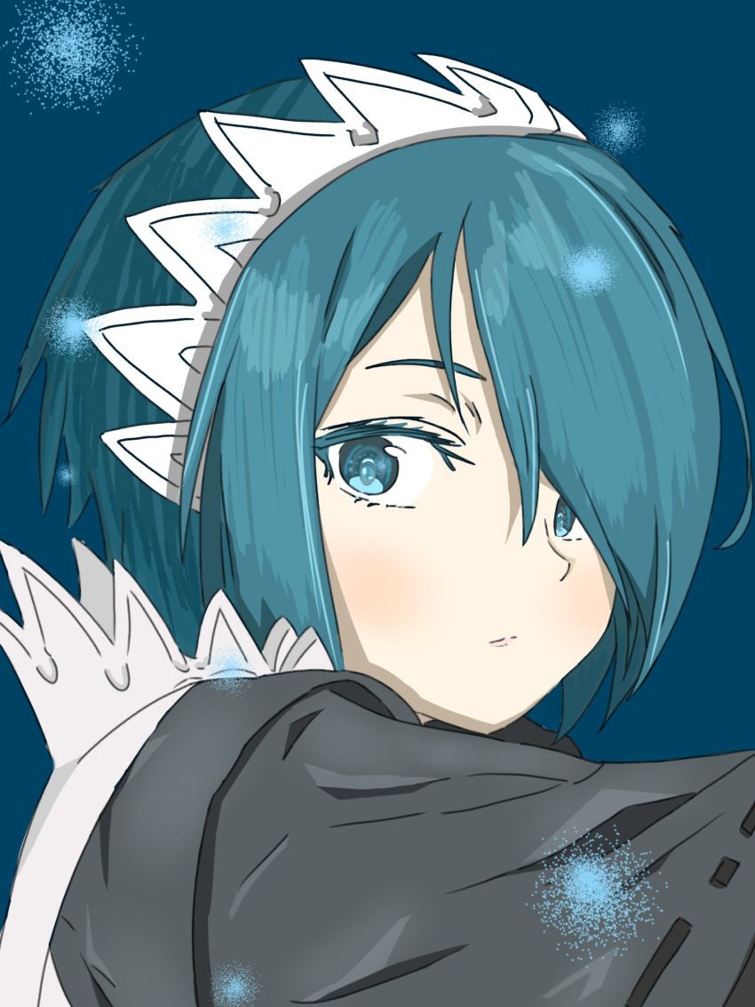 1girl, bangs, blue_background, blue_eyes, blue_hair, closed_mouth, fire_emblem, fire_emblem_fates