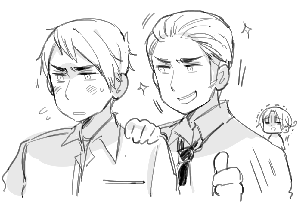 >:), 3boys, =_=, axis_powers_hetalia, brothers, chibi, cioccolatodorima, false_smile