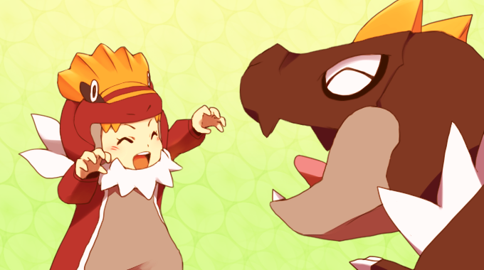 1girl, ^_^, animal_costume, animal_hood, arms_up, blush, bonnie_(pokemon), claw_pose