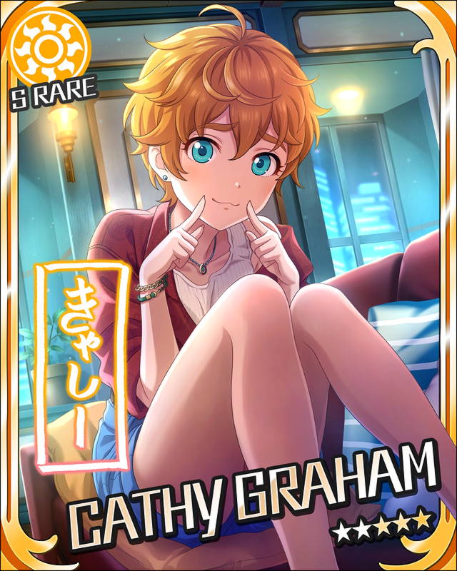 blue_eyes, cathy_graham, character_name, dress, idolmaster, idolmaster_cinderella_girls, orange_hair, short_hair
